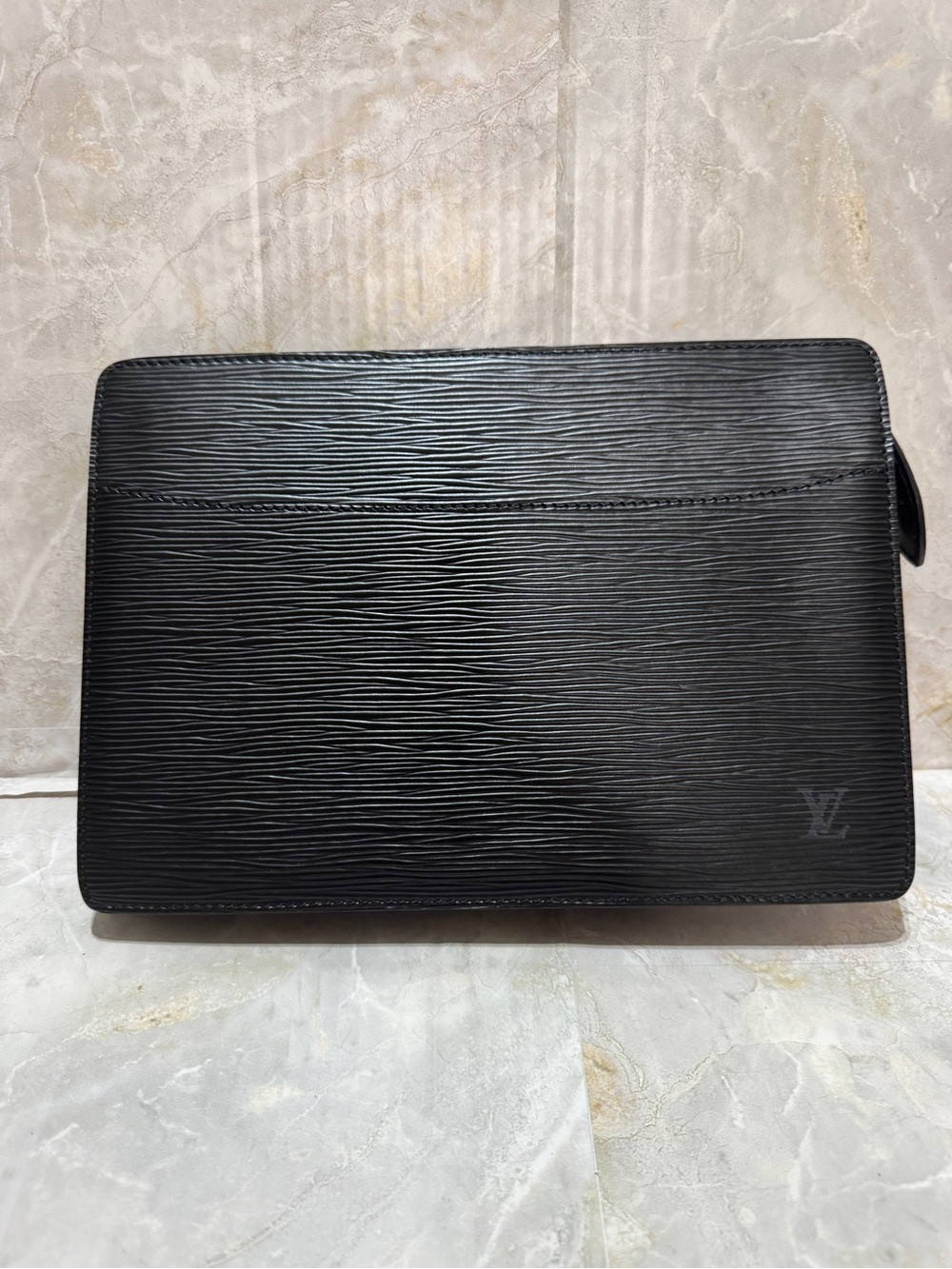 Louis Vuitton Black Epi Leather Toiletry/Toiletries Pouch